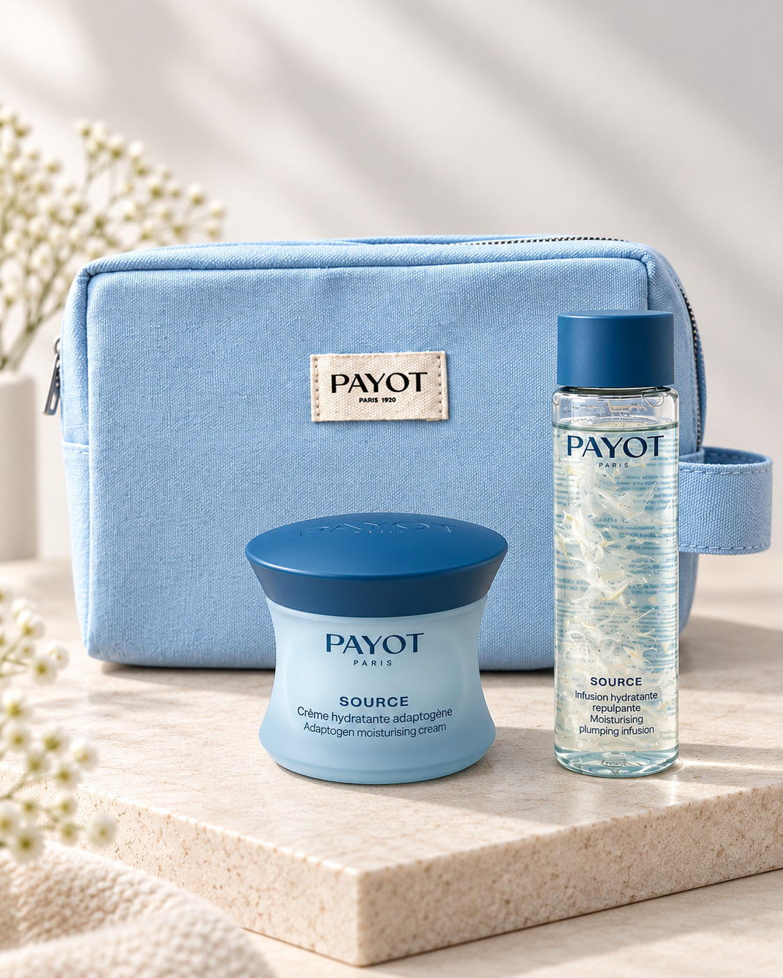 PAYOT Source Hydration Set met luxe toilettas, crème en infusion